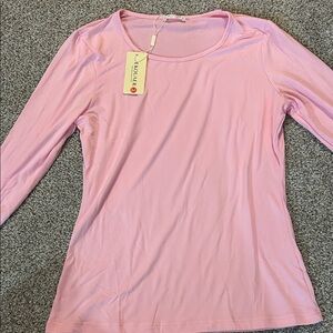 Vogue Light Pink Long Sleeve Top